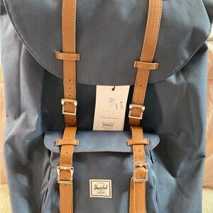 Navy Blue Herschel canvas Backpack
